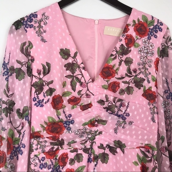 KEEPSAKE Need You Now Playsuit Romper Pink Floral - Picture 3 of 7